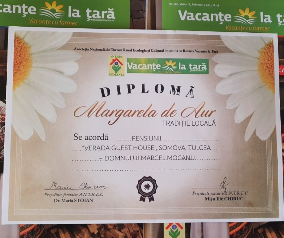 Pensiunea Verada Guest House a primit premiul Margareta de Aur pentru Tradiție locală