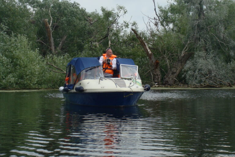 Tourist boat in the Danube Delta